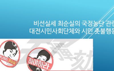 연대활동) 비선실세 최순실 국정농단 관련 대전시민촛불문화제