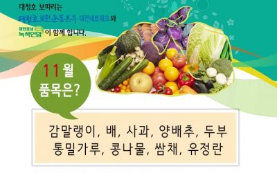 제철농산물 '대청호보따리'로 든든한 가족밥상 차리세요~