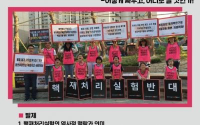 [토론회] 반핵 운동에서 핵재처리 반대 투쟁의 의미와 방향